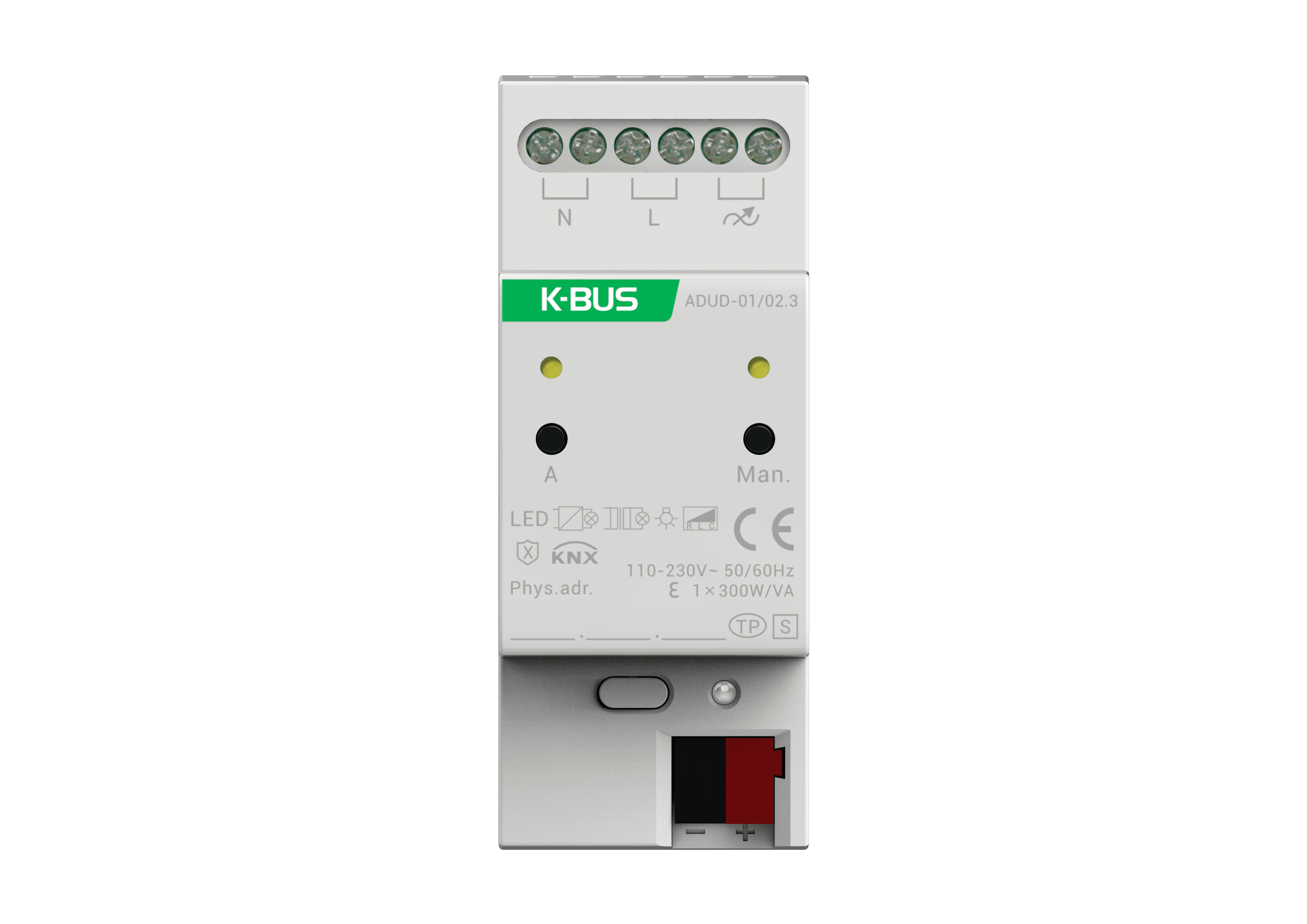 KNX Universal Dimming Actuator with Secure 1-Fold, 2SU MDRC