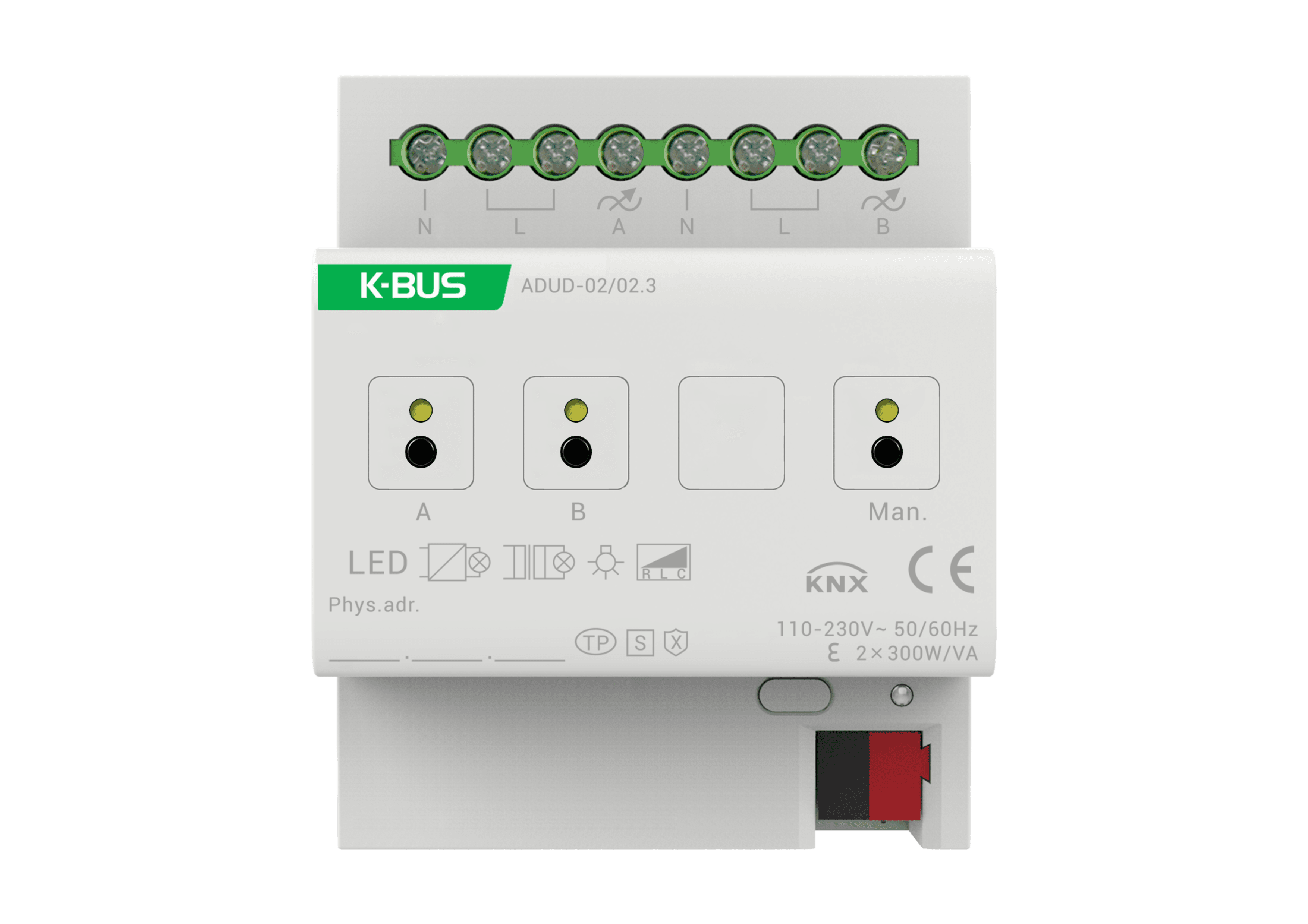 KNX Universal Dimming Actuator with Secure 2-Fold, 4SU MDRC