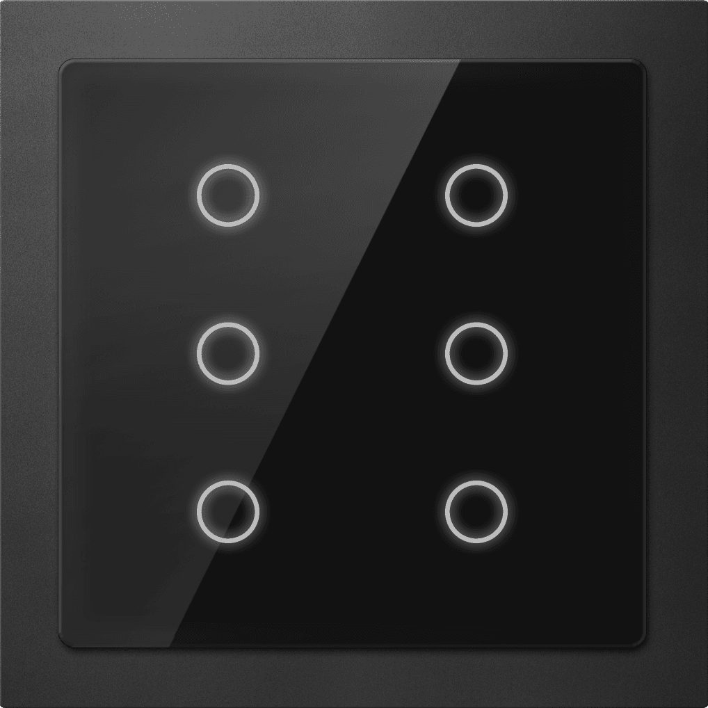 KNX Touch Button Slim, 6-Button