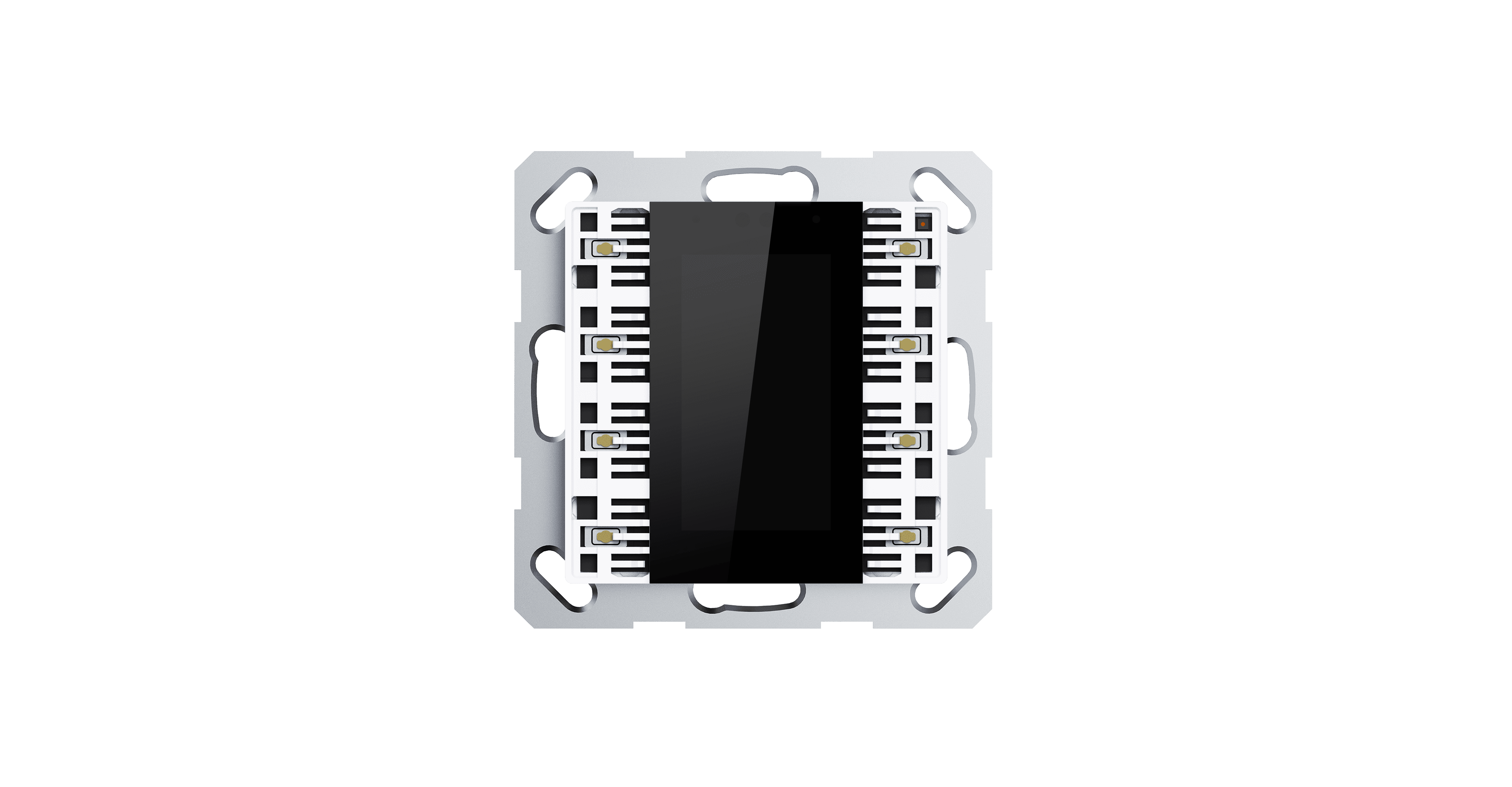 KNX Push Button Sensor with Display, 4 gang, 55mm-  KNX Secure (for 2/4-gang button accessory)