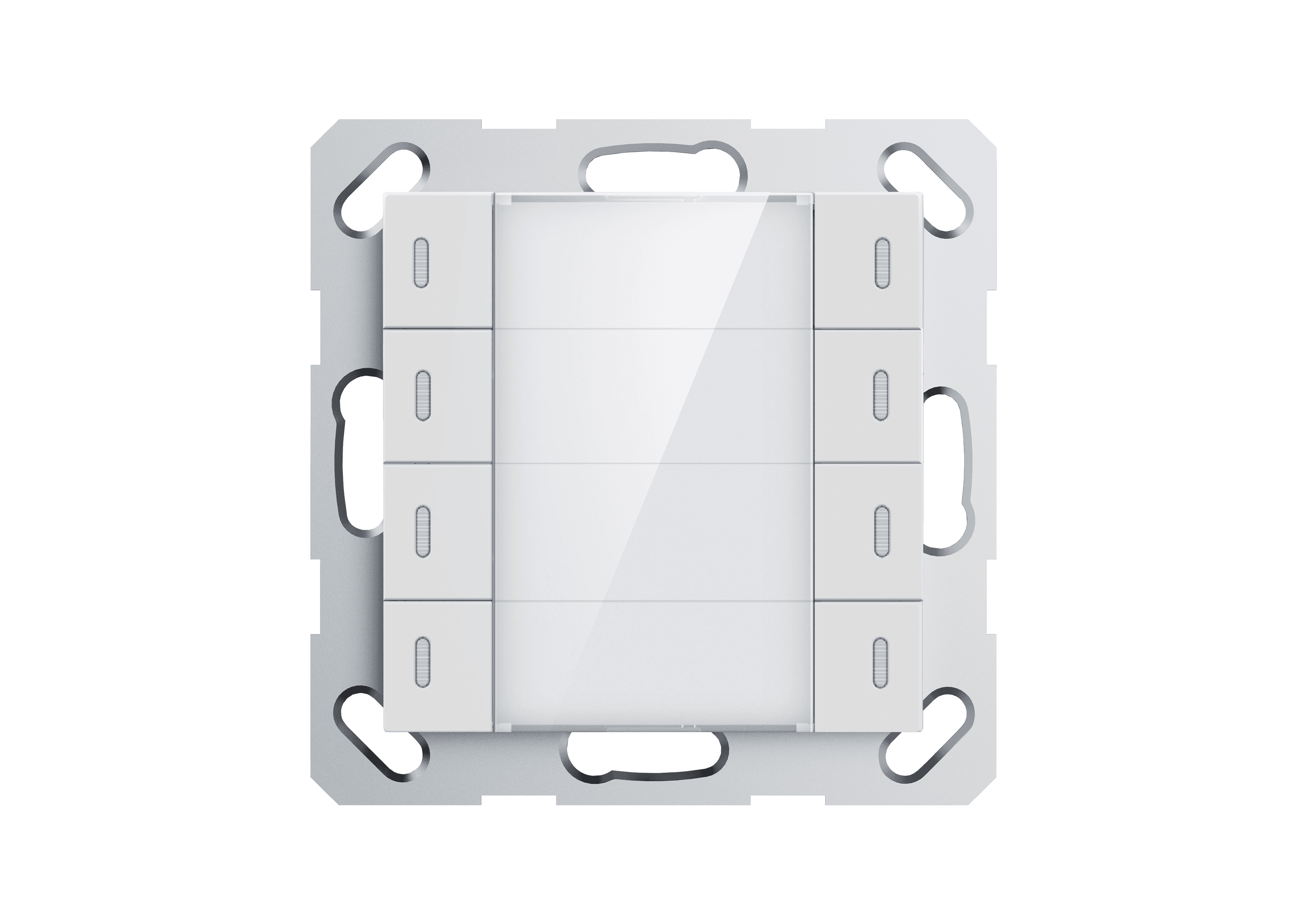 KNX Push Button Sensor Plus, 4-Gang, 55mm Shiny Finish